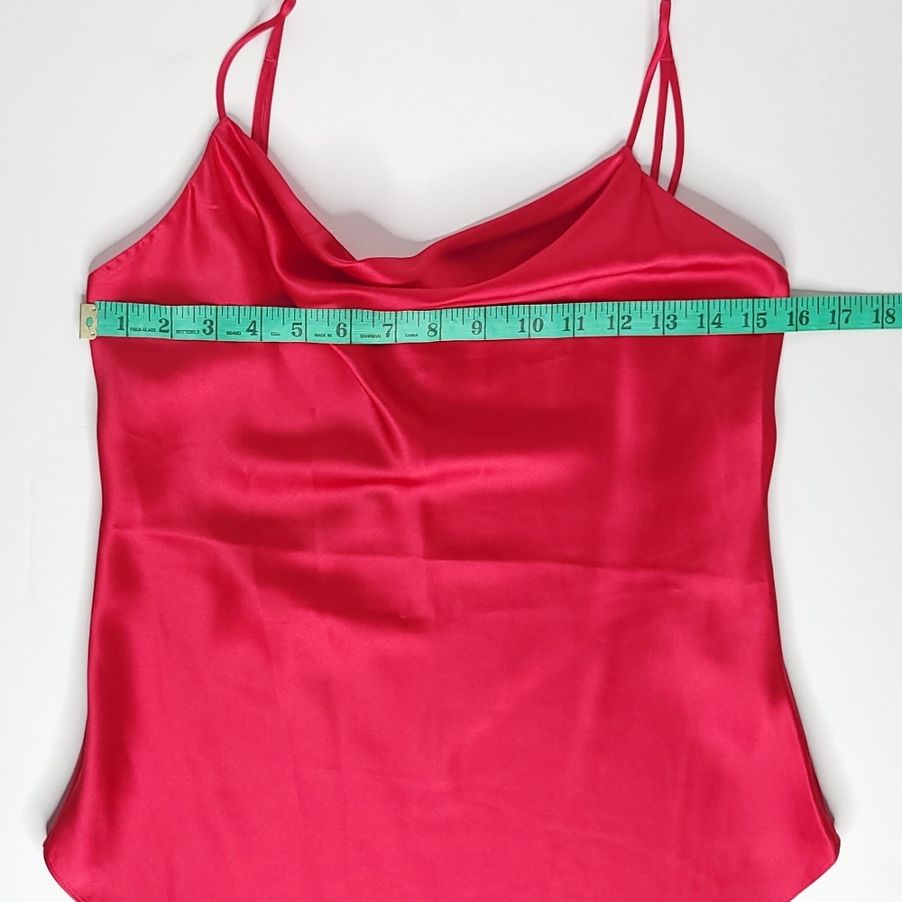 Cinq a Sept Marta Quiet Luxury Old Money Sexy Silk Cowlneck Cami Red size XS - Picture 13 of 14